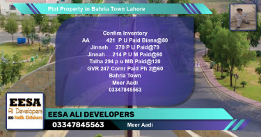 Residential Plot for Sale in Bahria Town, Lahore - (BP-68572)