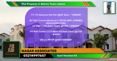 Residential Plot for Sale in Bahria Town, Lahore - (BP-68605)
