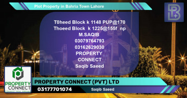 Residential Plot for Sale in Bahria Town, Lahore - (BP-68614)