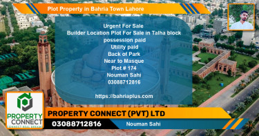 Residential Plot for Sale in Sector F - Talha Block -  Bahria Town, Lahore - (BP-68692)