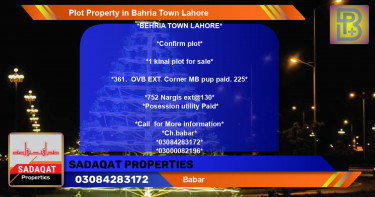 Residential Plot for Sale in Bahria Town, Lahore - (BP-68712)