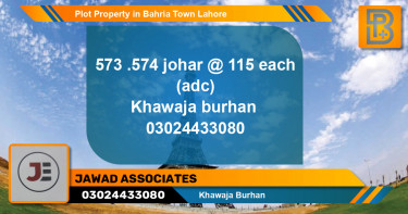 Residential Plot for Sale in Bahria Town, Lahore - (BP-68716)