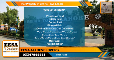 Residential Plot for Sale in Bahria Town, Lahore - (BP-68717)