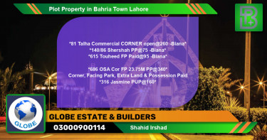 Commercial Plot for Sale in Bahria Town, Lahore - (BP-68744)