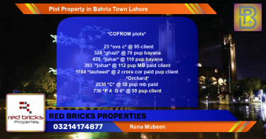 Residential Plot for Sale in Bahria Town, Lahore - (BP-68766)