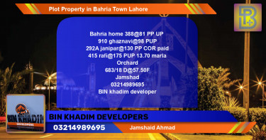 Residential Plot for Sale in Bahria Town, Lahore - (BP-68768)