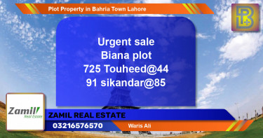 Residential Plot for Sale in Bahria Town, Lahore - (BP-68772)