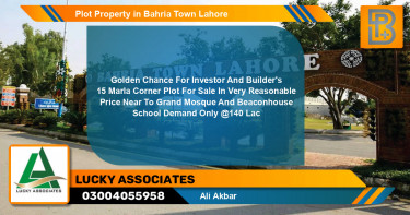 Residential Plot for Sale in Bahria Town, Lahore - (BP-68783)