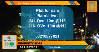 Residential Plot for Sale in Bahria Town, Lahore - (BP-68788)