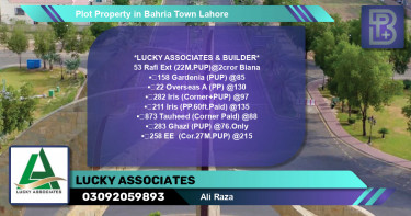 Residential Plot for Sale in Bahria Town, Lahore - (BP-68802)