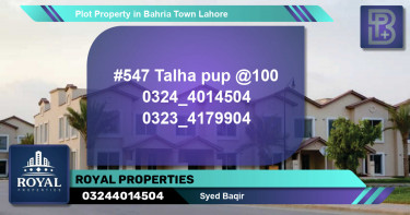 Residential Plot for Sale in Bahria Town, Lahore - (BP-68825)