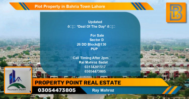 Residential Plot for Sale in Bahria Town, Lahore - (BP-68833)