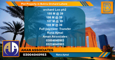 Residential Plot for Sale in Bahria Orchard, Lahore - (BP-68843)