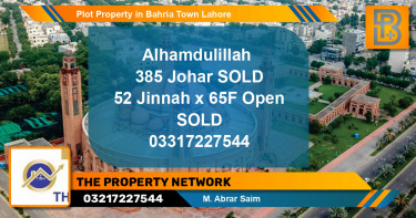 Residential Plot for Sale in Bahria Town, Lahore - (BP-68844)