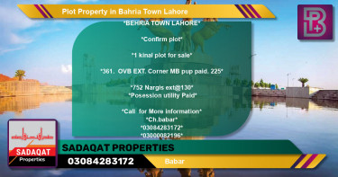 Residential Plot for Sale in Bahria Town, Lahore - (BP-68881)