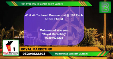 Commercial Plot for Sale in Bahria Town, Lahore - (BP-68893)