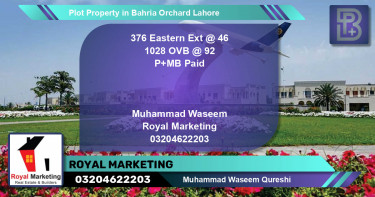 Residential Plot for Sale in Bahria Orchard, Lahore - (BP-68897)