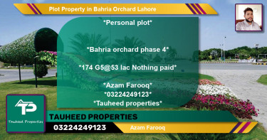 Residential Plot for Sale in Bahria Orchard, Lahore - (BP-68900)