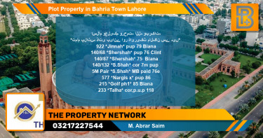 Residential Plot for Sale in Bahria Town, Lahore - (BP-68911)