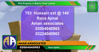 Residential Plot for Sale in Bahria Town, Lahore - (BP-68947)