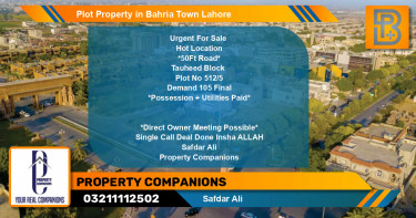 Residential Plot for Sale in Bahria Town, Lahore - (BP-68961)