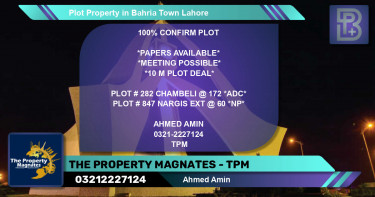 Residential Plot for Sale in Bahria Town, Lahore - (BP-68972)