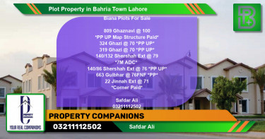 Residential Plot for Sale in Bahria Town, Lahore - (BP-69011)