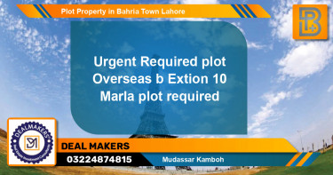Residential Plot for Sale in Bahria Town, Lahore - (BP-69059)