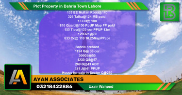 Residential Plot for Sale in Bahria Town, Lahore - (BP-69088)