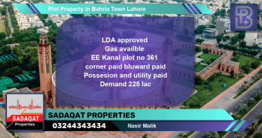 Residential Plot for Sale in Bahria Town, Lahore - (BP-69106)