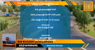 Residential Plot for Sale in Bahria Town, Lahore - (BP-69147)