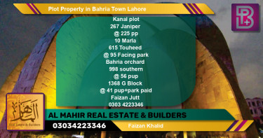 Residential Plot for Sale in Bahria Town, Lahore - (BP-69154)