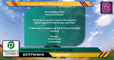 Commercial Plot for Sale in Bahria Town, Lahore - (BP-69166)