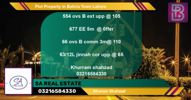 Residential Plot for Sale in Bahria Town, Lahore - (BP-69177)