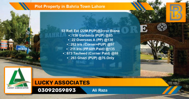 Residential Plot for Sale in Bahria Town, Lahore - (BP-69273)