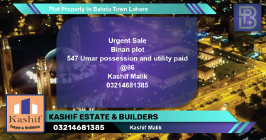 Residential Plot for Sale in Bahria Town, Lahore - (BP-69285)