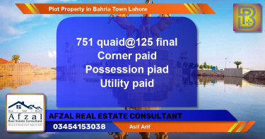 Residential Plot for Sale in Bahria Town, Lahore - (BP-69308)