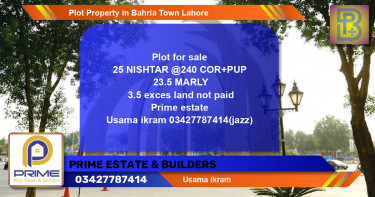 Residential Plot for Sale in Bahria Town, Lahore - (BP-69316)