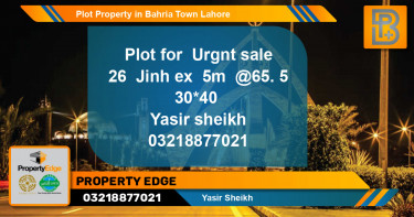 Residential Plot for Sale in Bahria Town, Lahore - (BP-69320)