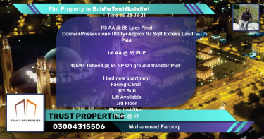 Residential Plot for Sale in Bahria Town, Lahore - (BP-69321)