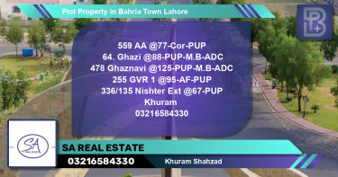 Residential Plot for Sale in Bahria Town, Lahore - (BP-69336)