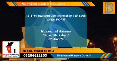 Commercial Plot for Sale in Bahria Town, Lahore - (BP-69375)