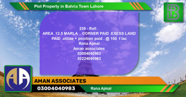 Residential Plot for Sale in Bahria Town, Lahore - (BP-69417)