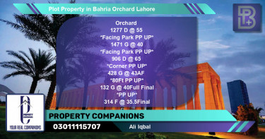 Residential Plot for Sale in Bahria Orchard, Lahore - (BP-69424)