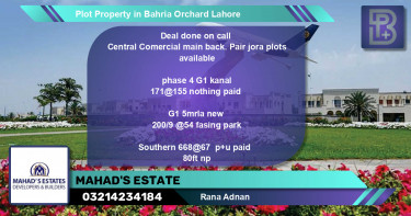 Residential Plot for Sale in Bahria Orchard, Lahore - (BP-69450)