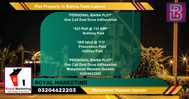 Residential Plot for Sale in Bahria Town, Lahore - (BP-69574)
