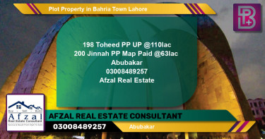 Residential Plot for Sale in Bahria Town, Lahore - (BP-69621)