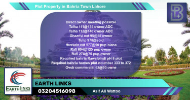 Commercial Plot for Sale in Bahria Town, Lahore - (BP-69644)