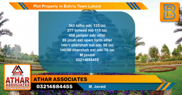 Residential Plot for Sale in Bahria Town, Lahore - (BP-69663)
