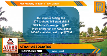 Residential Plot for Sale in Bahria Town, Lahore - (BP-69673)